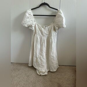 Princess Polly White Puff Sleeve Romper